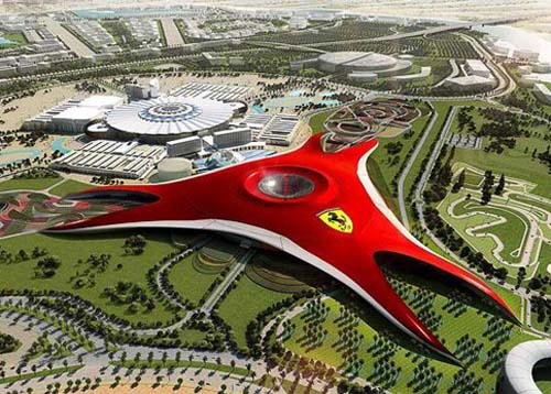 Superstructure of Ferrari World theme park completed